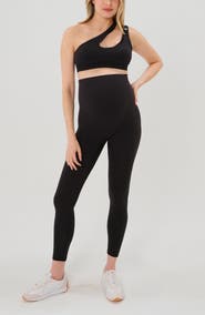 AXK Women's Athletic Maternity Legging with Scrunch Butt Design and Supportive Belly Band