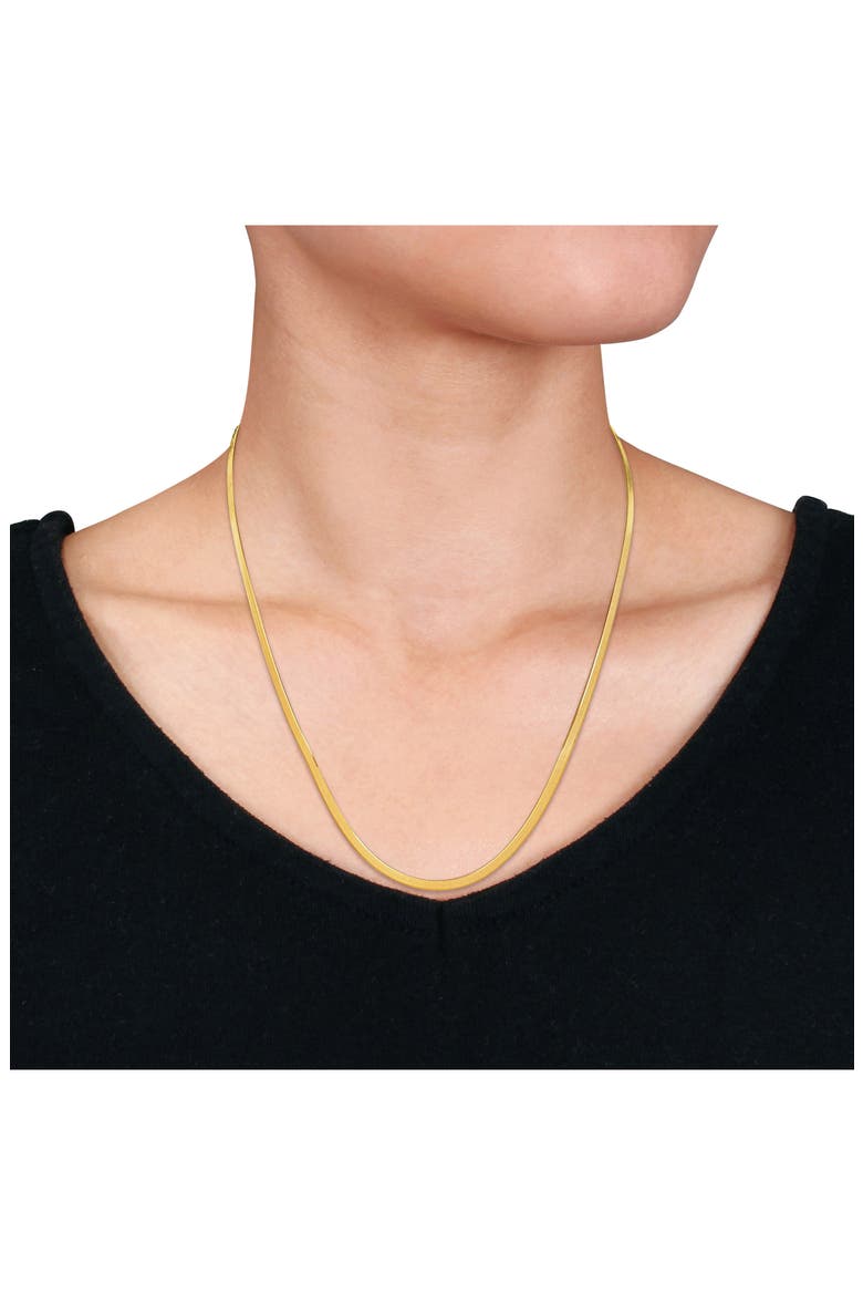 Herringbone Chain Necklace, 2.8mm, Alternate, color, YELLOW GOLD