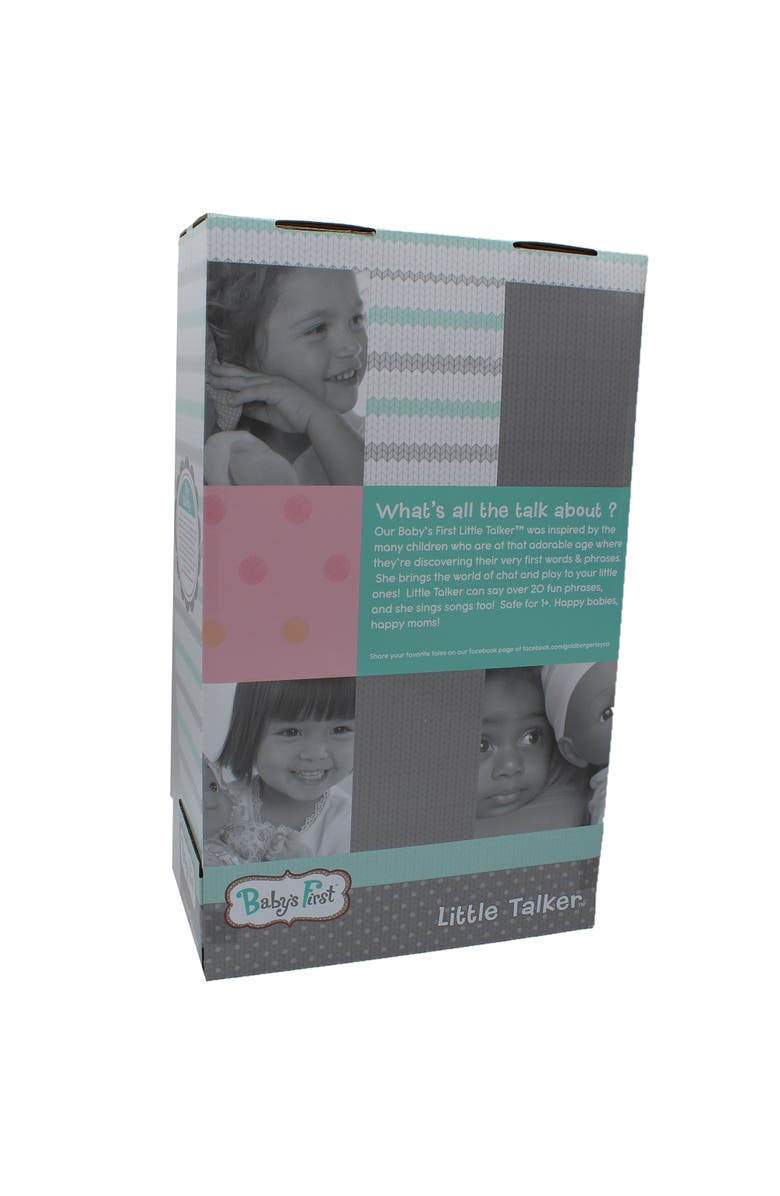 Goldberger's Baby's First Baby's First 15" Little Talker Doll Blonde with Coral Dress, Alternate, color, Multicolored