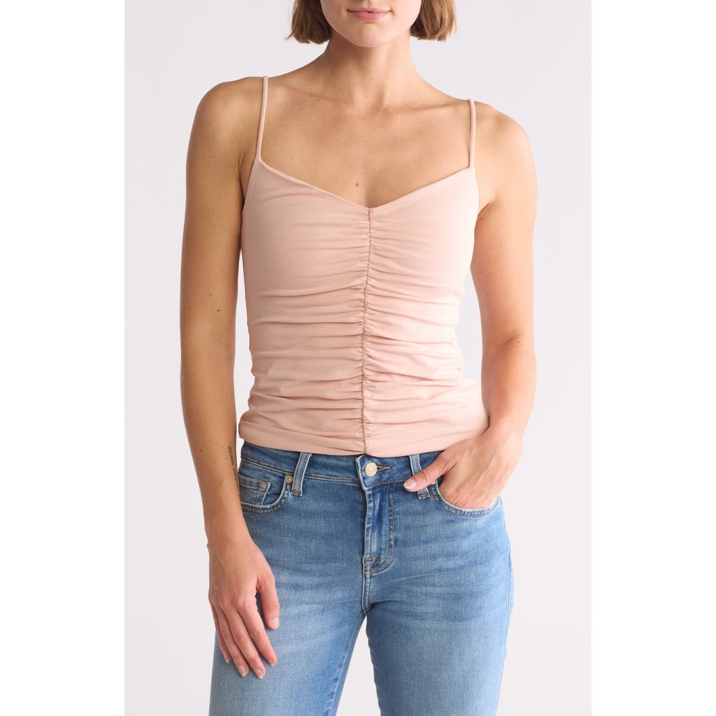 7 For All Mankind Ruched Camisole In Pink
