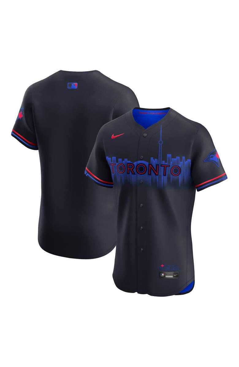 Nike Men's Nike Navy Toronto Blue Jays City Connect Elite Jersey, Alternate, color,