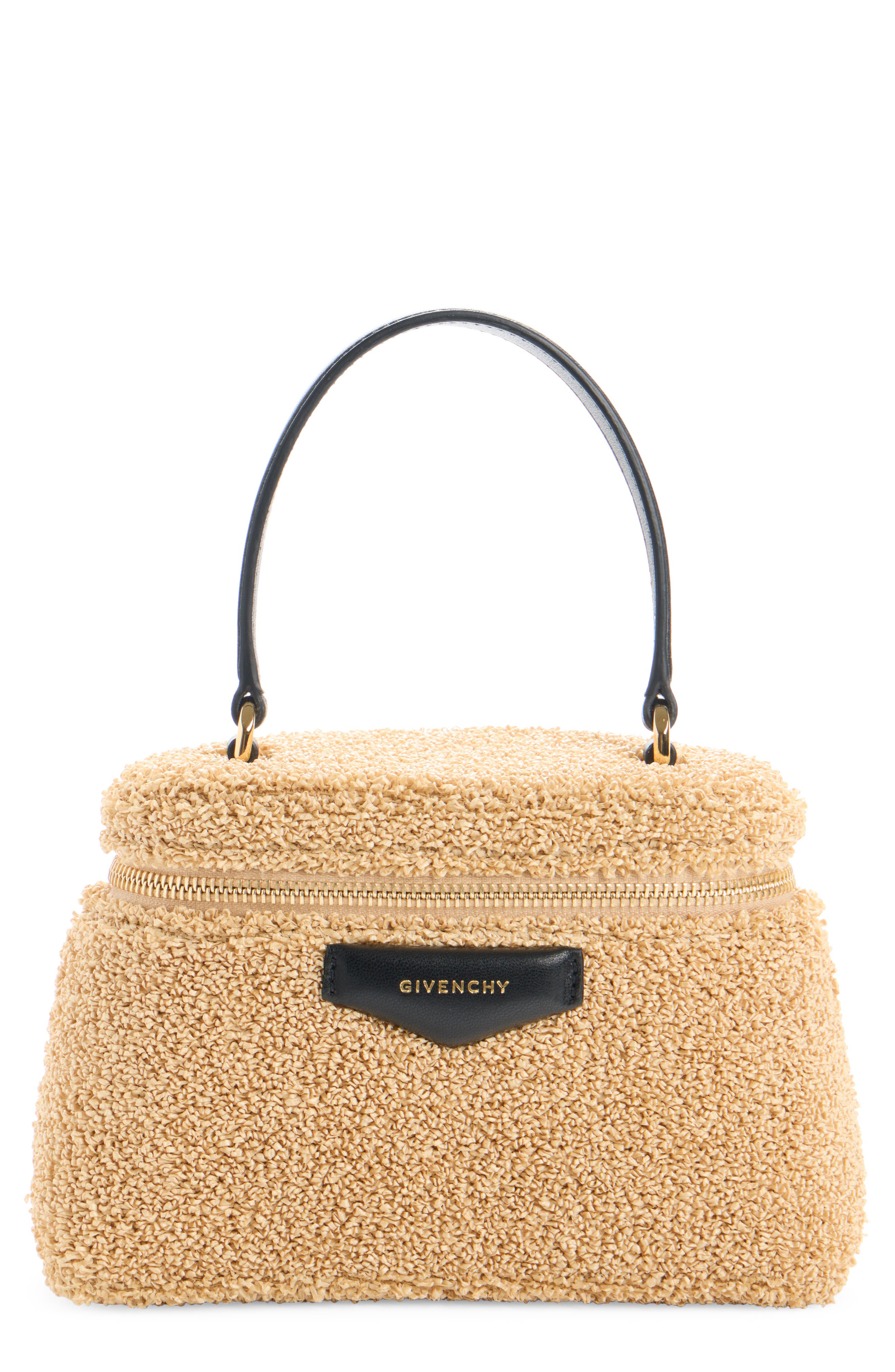 Givenchy Antigona Raffia Vanity Bag, Main, color, Natural