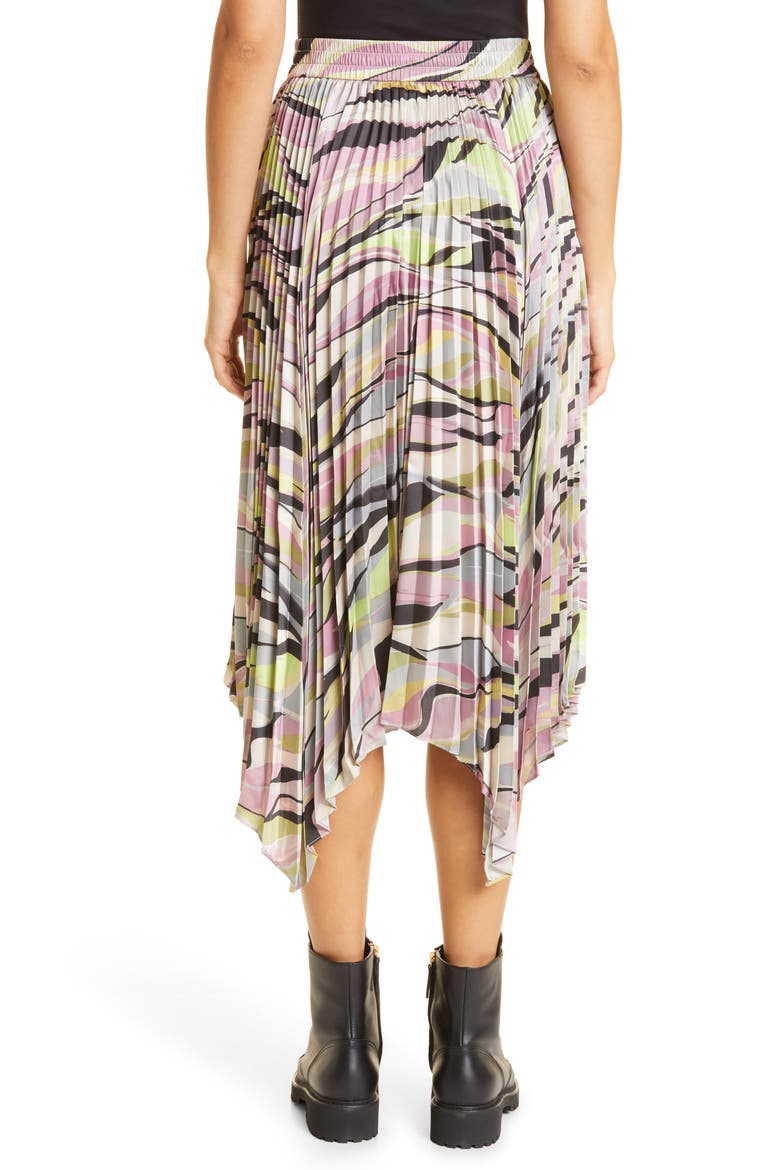 Women's Pleated Handkerchief Hem Skirt, Alternate, color, DUSKY PINK