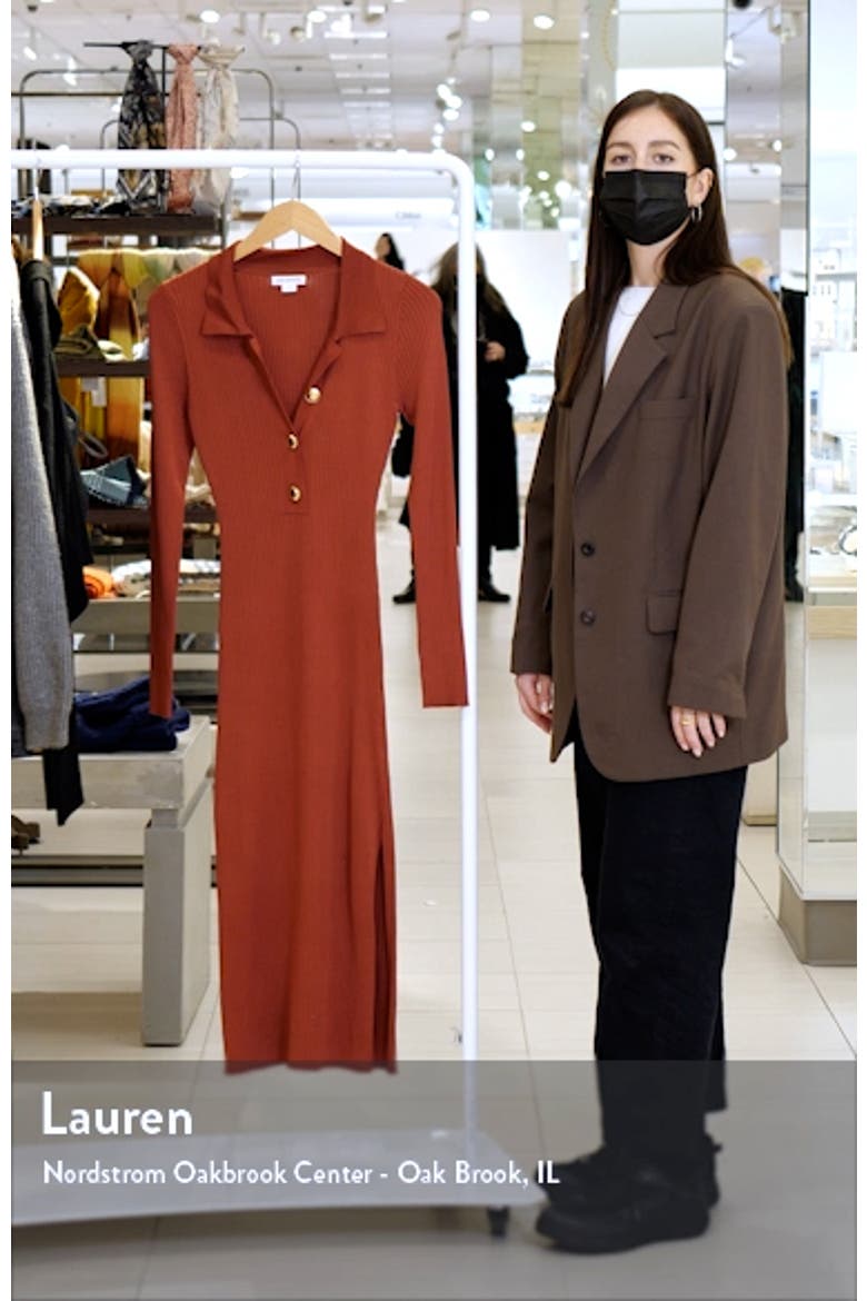Long Sleeve Polo Midi Dress video