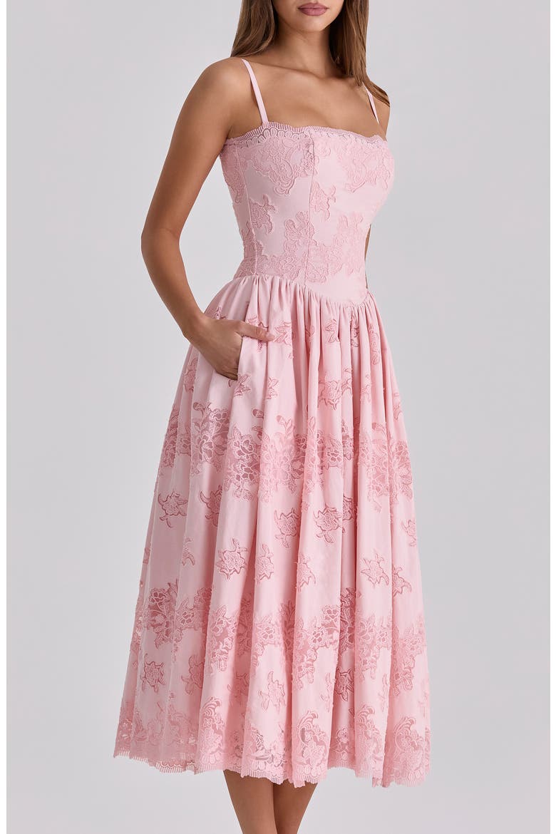 Chloe Broderie Anglaise Party Dress, Alternate, color, PINK