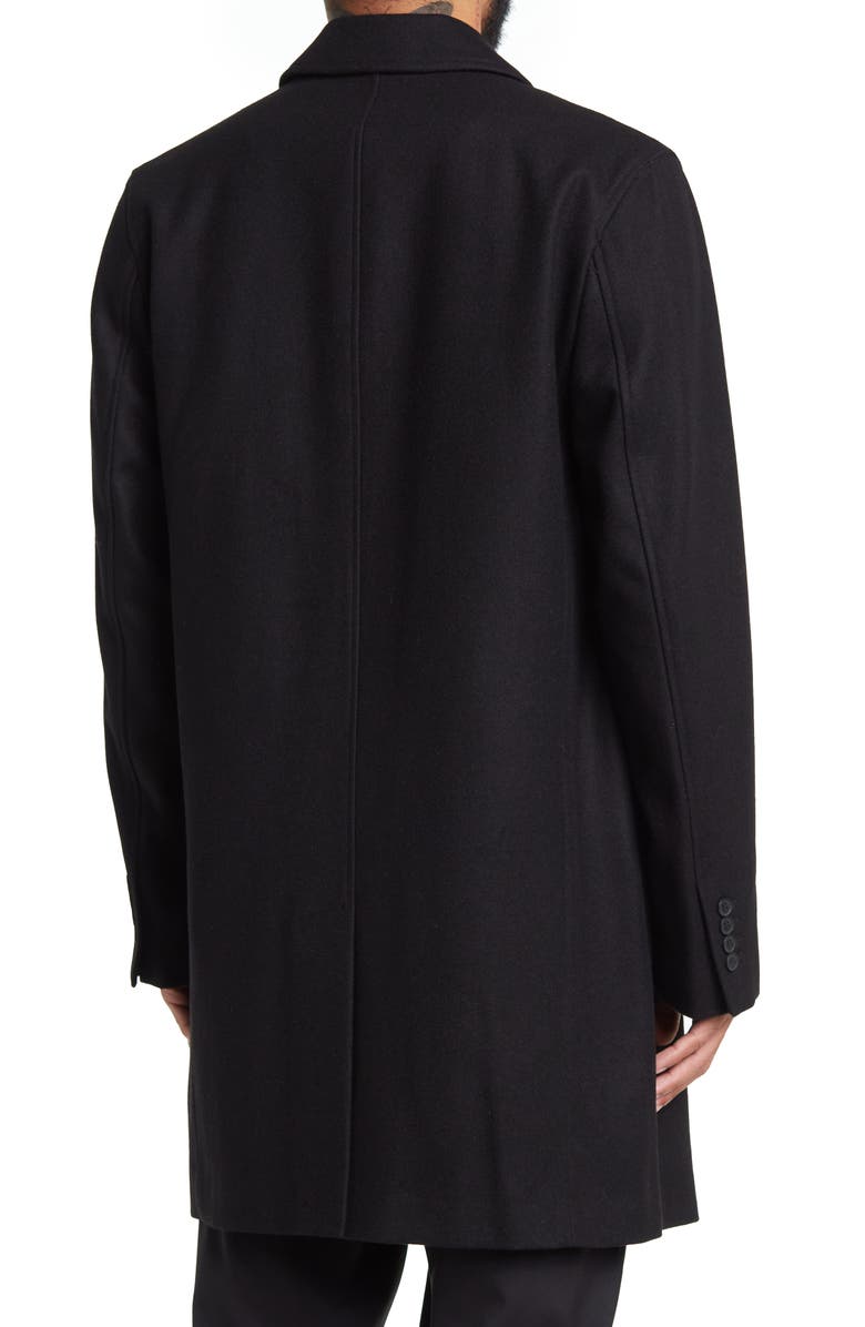 Cole Haan Signature Wool Blend Melton Classic Topper, Alternate, color, Black