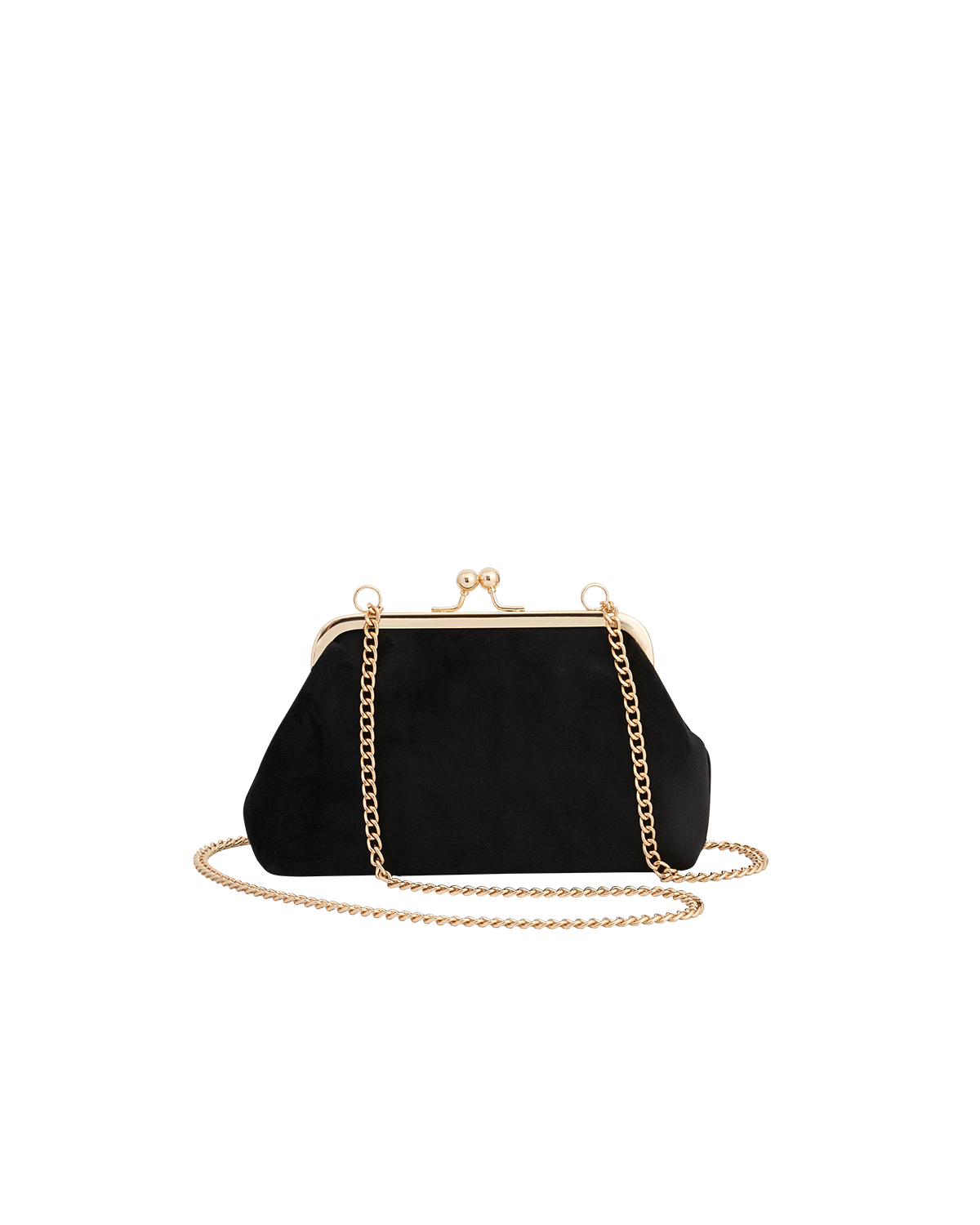 Fable England Floral Ditsy Embroidered Black Velvet Clutch Bag, Alternate, color, Black