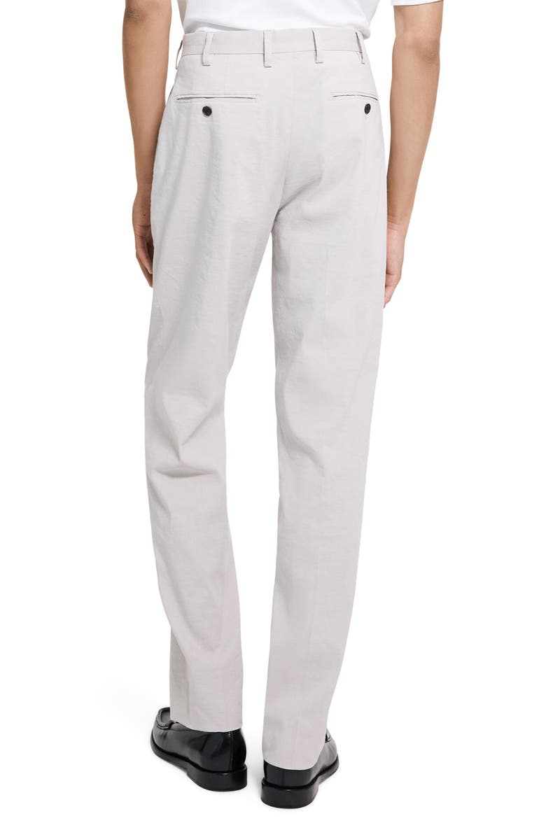 Theory Stretch Linen Blend Pants, Alternate, color, Silver Cloud