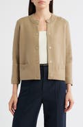 Vince Shrunken Wool & Cashmere Snap Cardigan