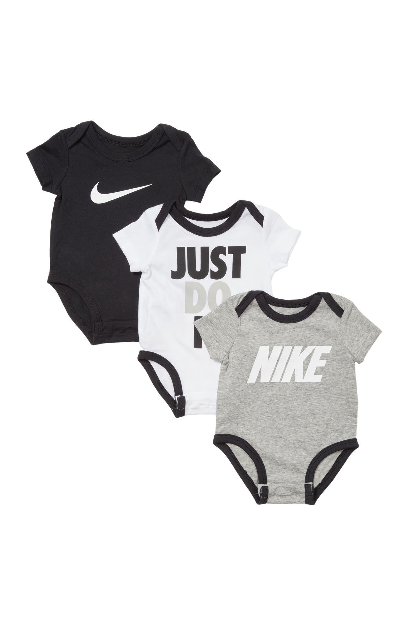 Nike JDI Swoosh Logo Bodysuit - Set of 3