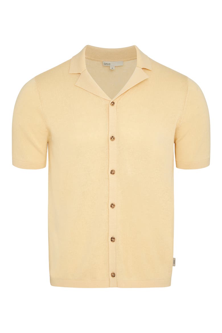 Cotton Linen Blend Camp Sweater, Alternate, color, WHEAT