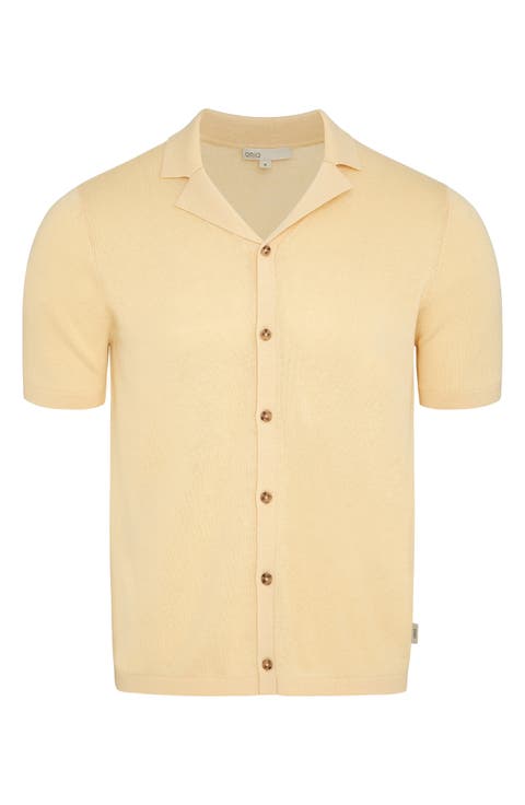 Cotton Linen Blend Camp Sweater