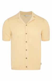 Onia Cotton Linen Blend Camp Sweater