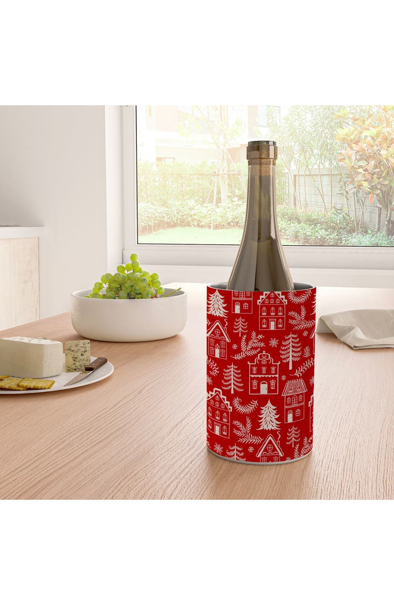 Deny Designs Christmas Villiage Wine Chiller, Alternate, color, 