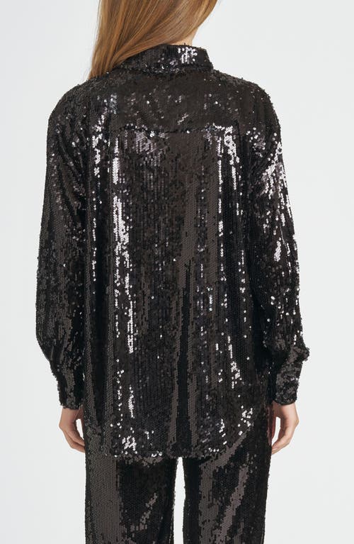 Wayf Find Your Light Sequin Button-up Shirt