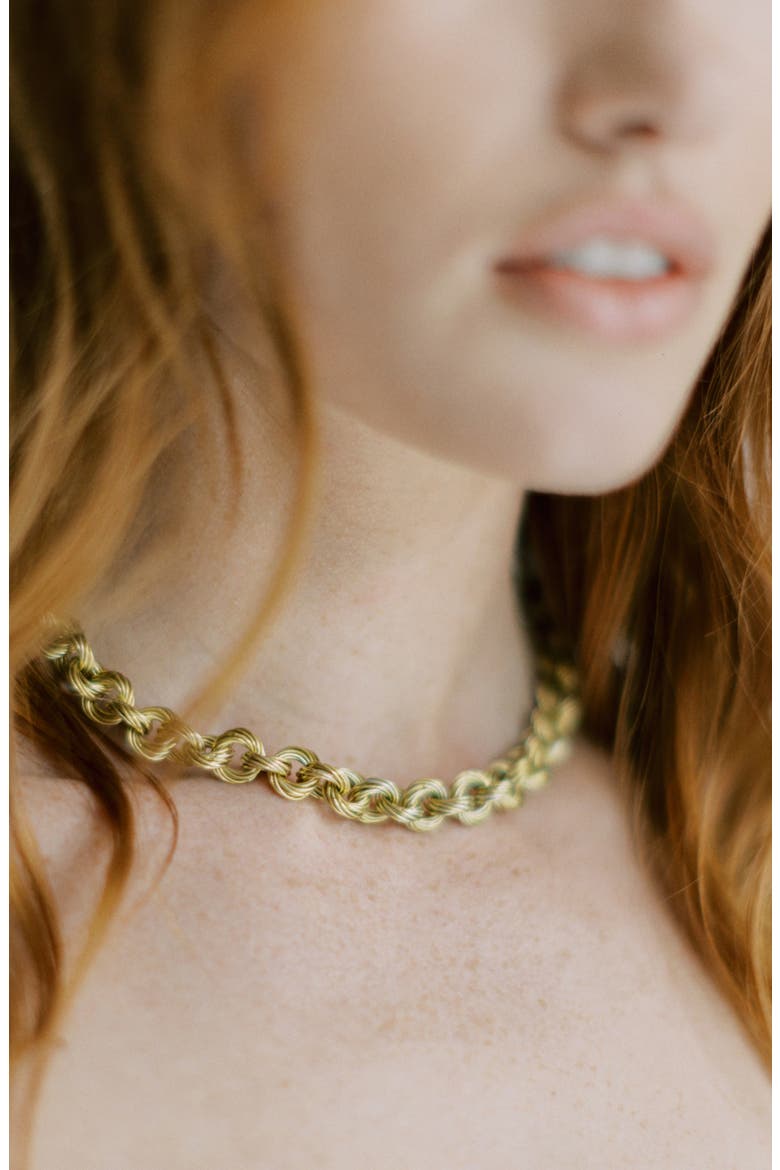 Sumba Circular Necklace Gold, Alternate, color, Gold