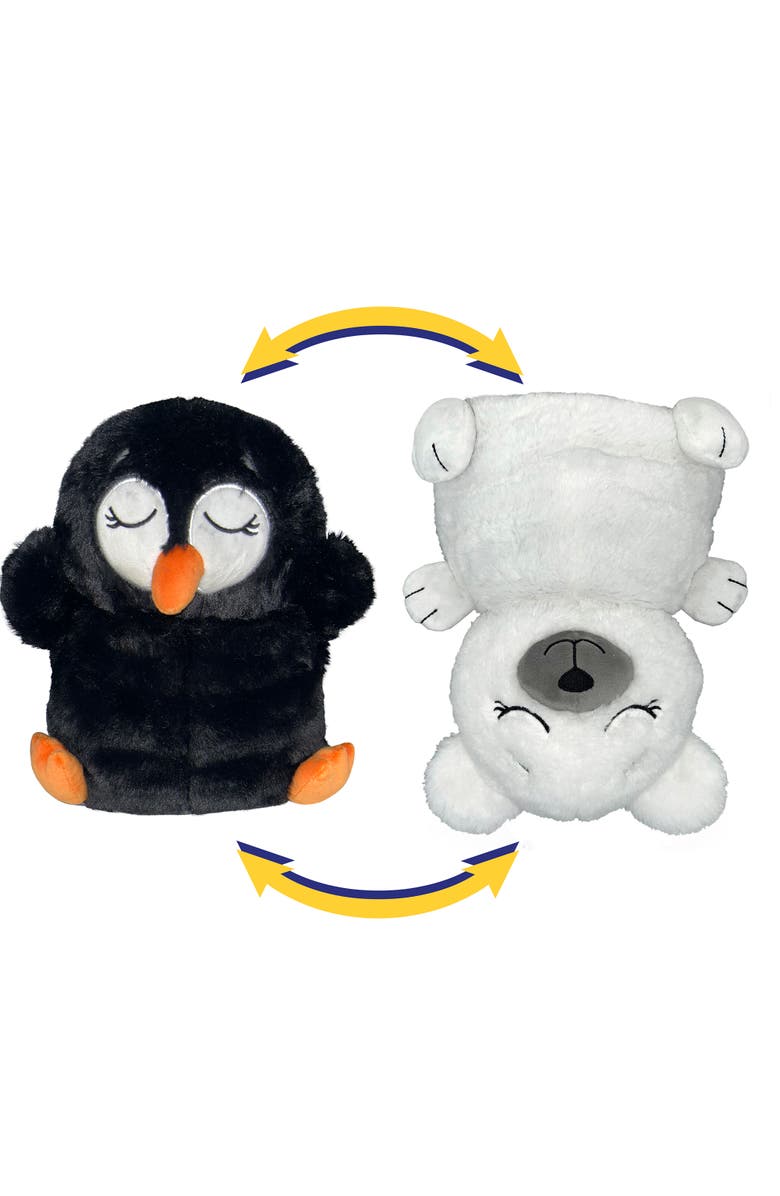 FlipaZoo Upside Down Inside Out Penguin To Bear 2 In 1 Animal Plush, Main, color, Multicolored