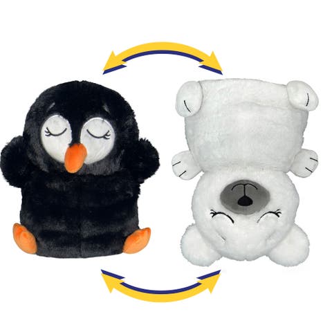 Upside Down Inside Out Penguin To Bear 2 In 1 Animal Plush