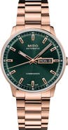 MIDO Commander Datoday Automatic Rose Gold Tone Bracelet Watch, 40mm