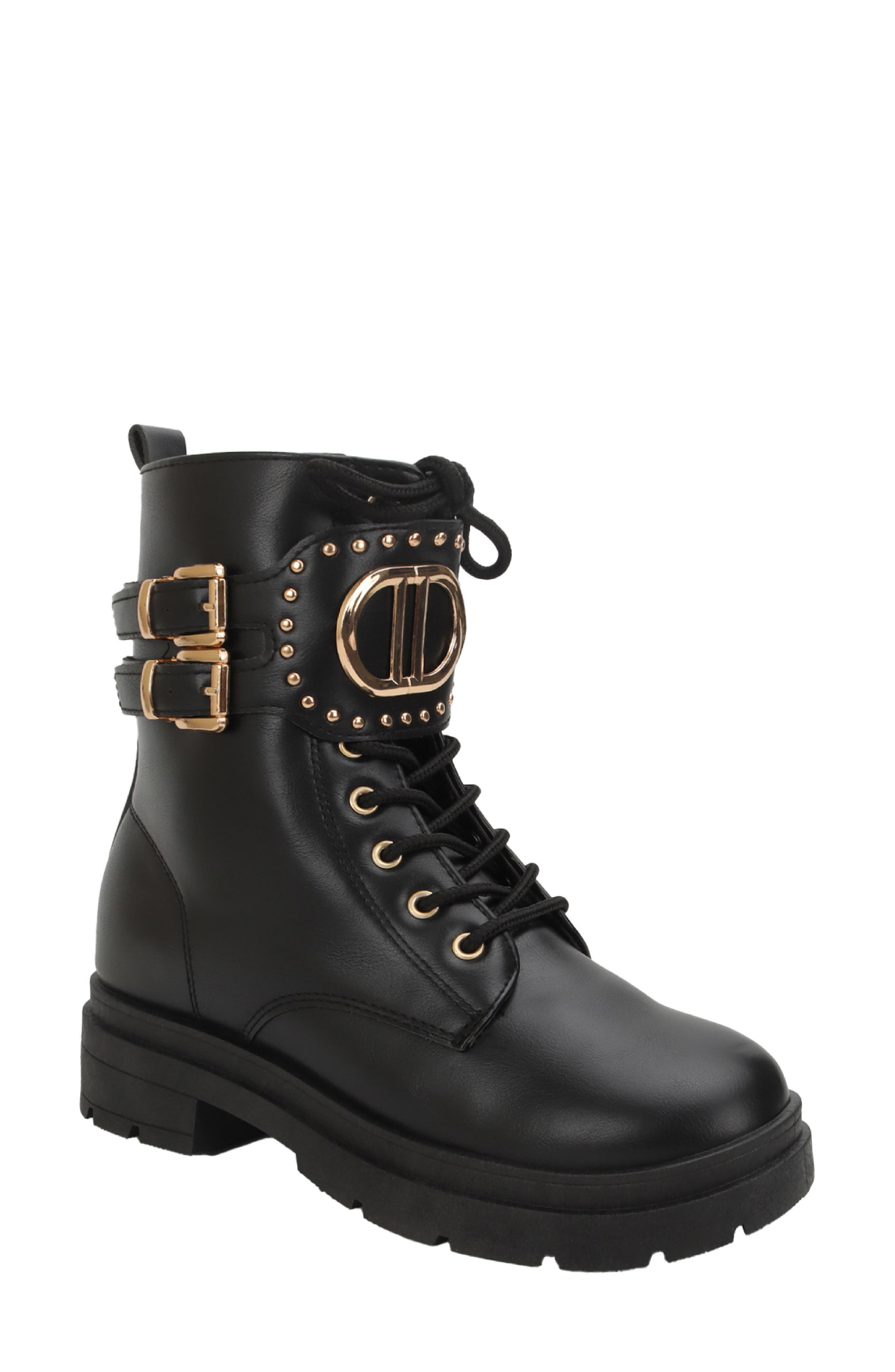 Seven7 Trenton Faux Leather Buckle Boot In Black