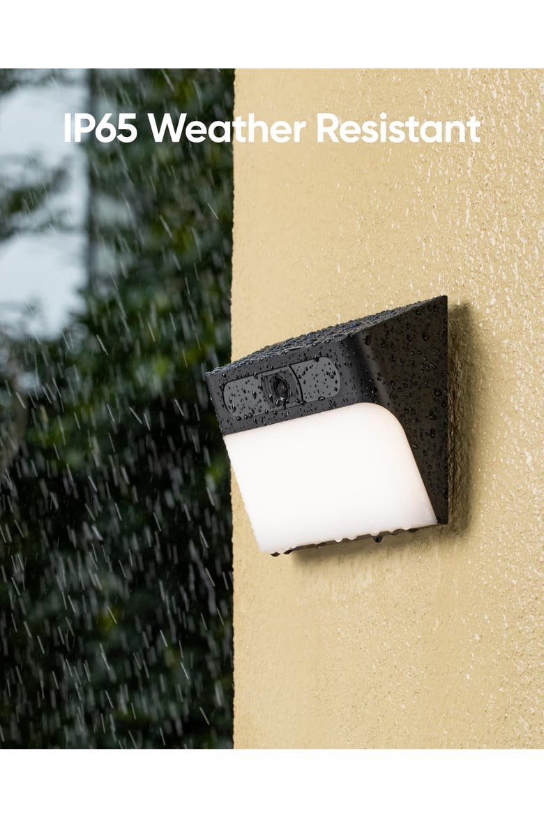 Solar Wall Light Cam S120 solar powered outdoor security camera with 8GB storage, Alternate, color, Black