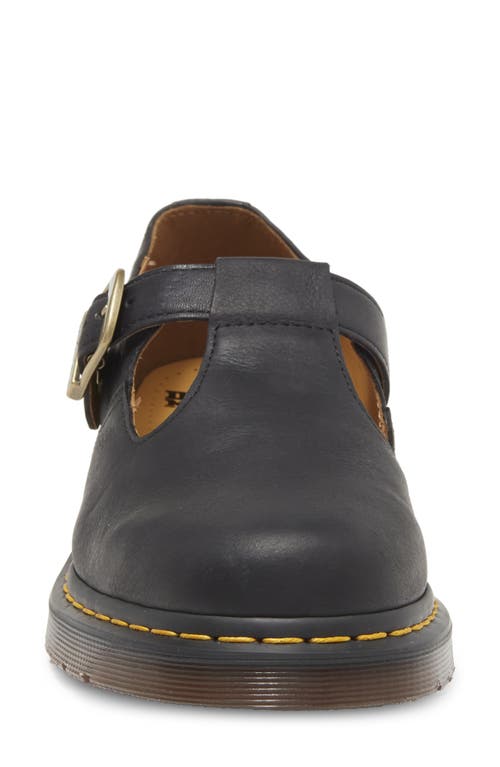 Dr. Martens T-bar Regency Mary Jane Shoe In Black Calf