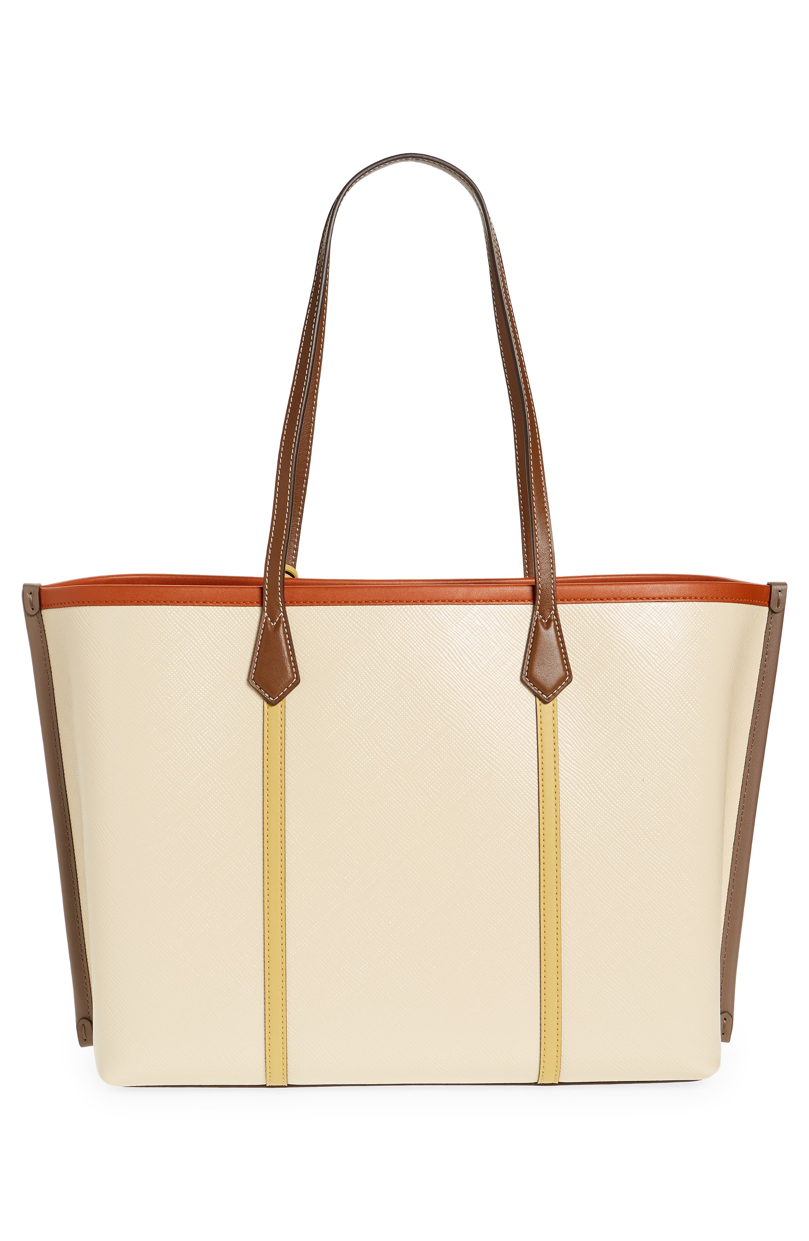 Tory Burch Perry Colorblock Triple Compartment Leather Tote, Alternate, color, 