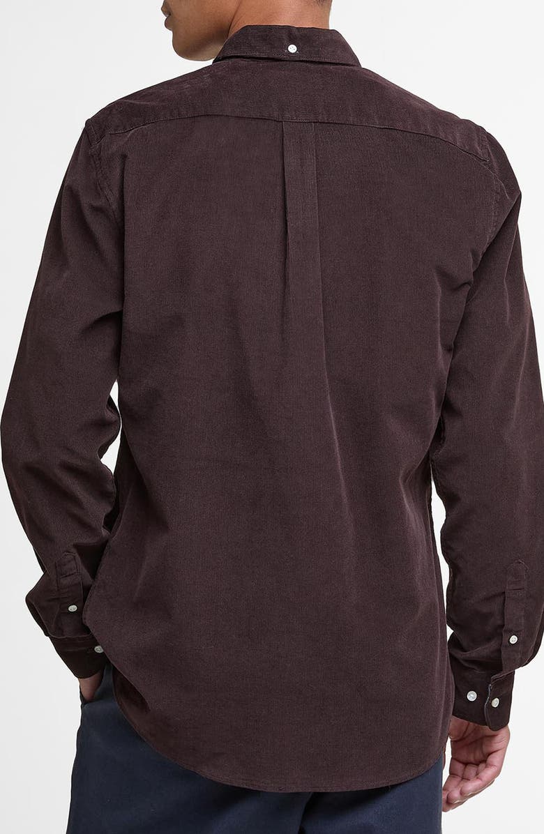 Barbour Ramsey Tailored Fit Corduroy Button-Down Shirt, Alternate, color, Dark Oak