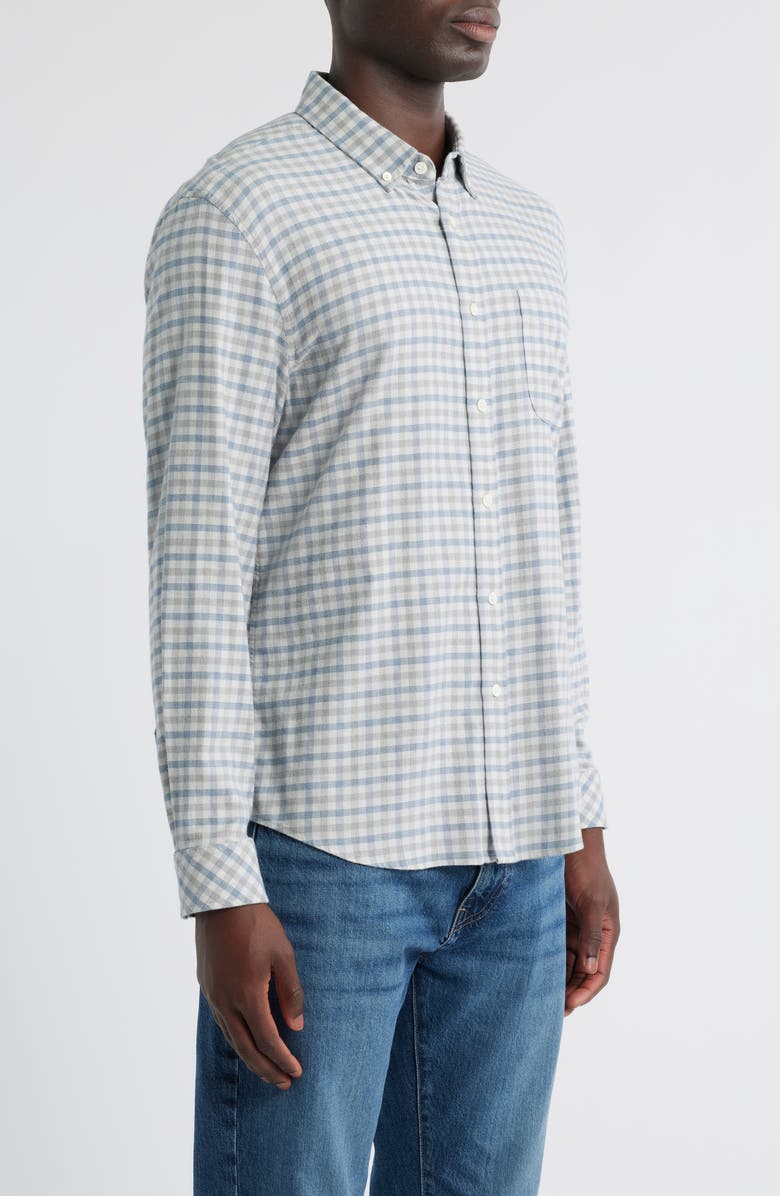 Rails Vance Check Cotton Blend Button-Down Shirt, Alternate, color, Charcoal Blue Check