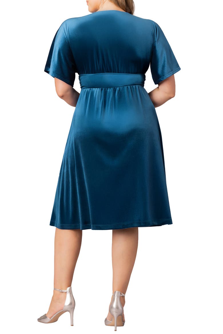 Angelic Velvet Cocktail Dress, Alternate, color, TEAL TOPAZ