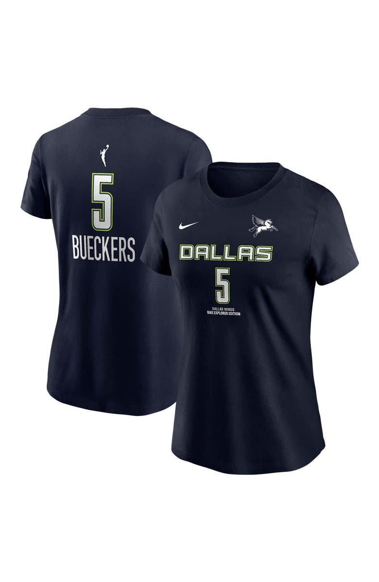 Nike Women's Nike Paige Bueckers Navy Dallas Wings 2025 WNBA Draft Explorer Edition Name & Number T-Shirt, Alternate, color,