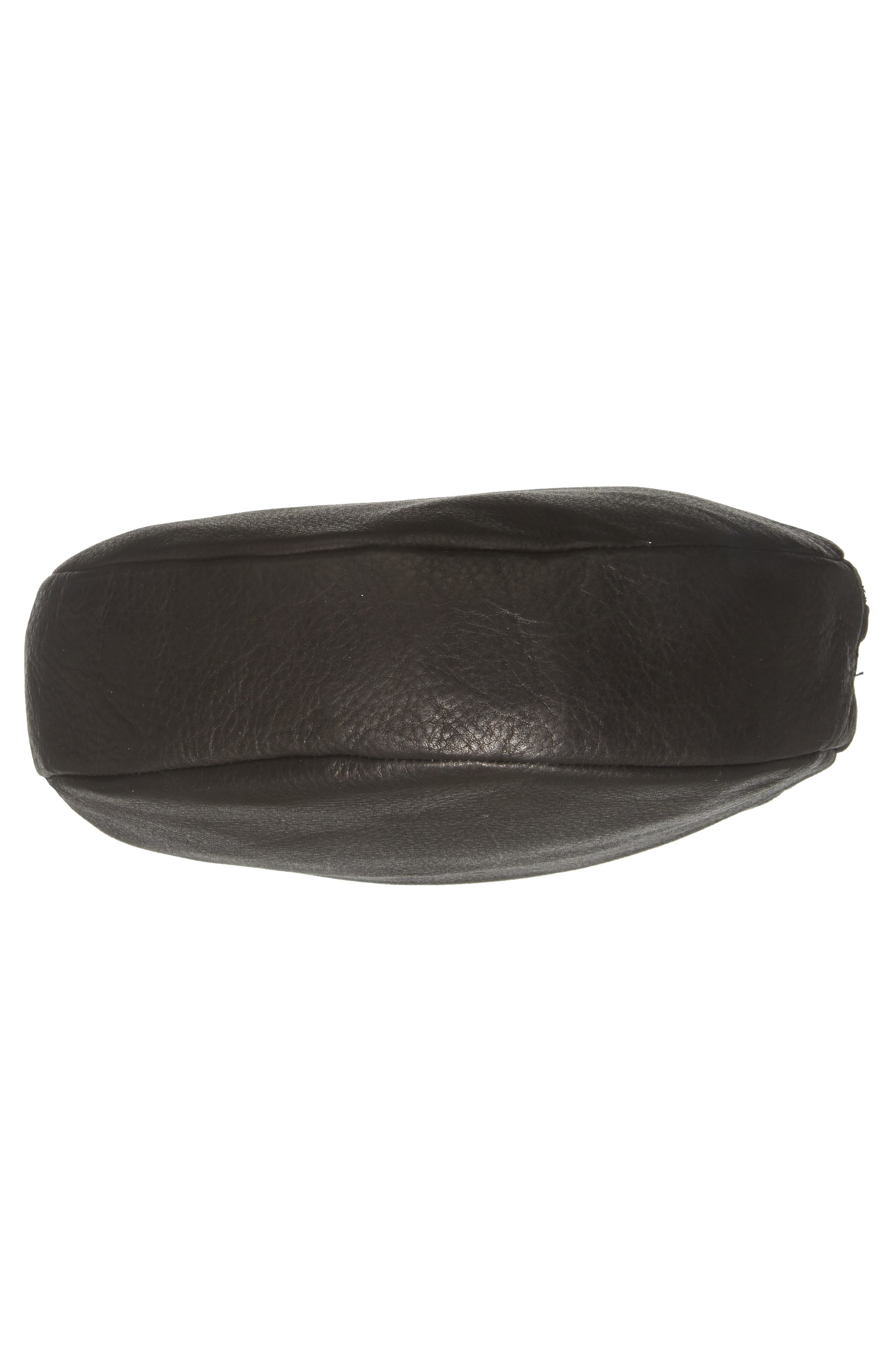 Baggu Circle Calfskin Leather Crossbody Bag, Alternate, color, 