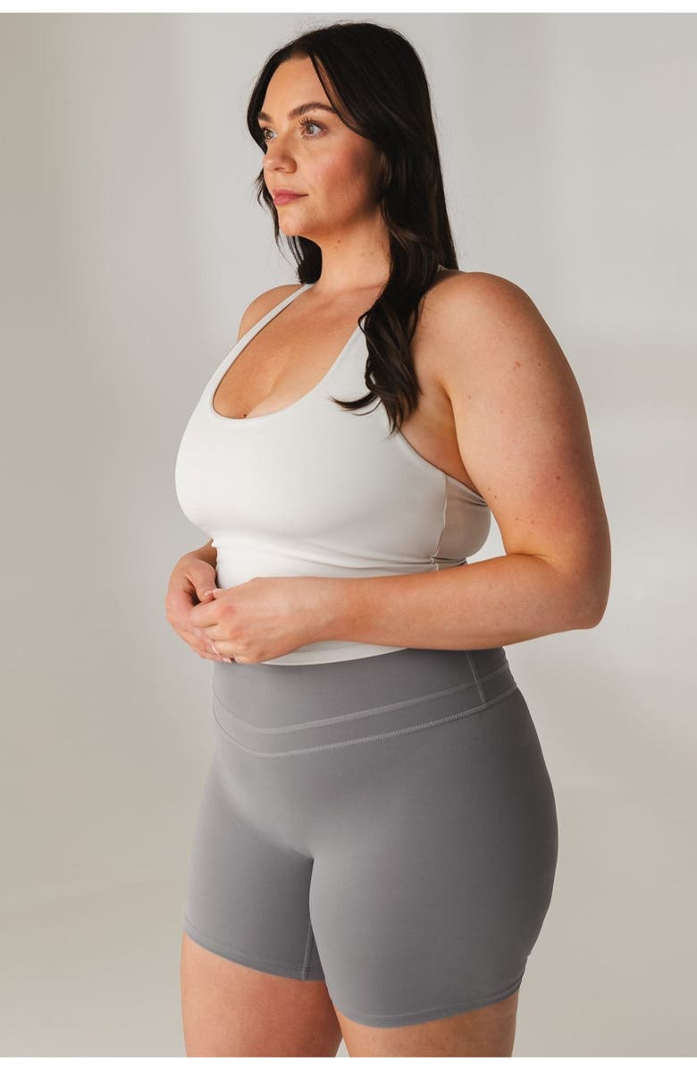 Vitality Revive Racer Tank, Alternate, color, Ash