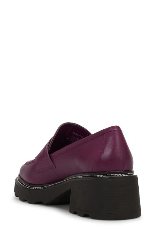 Vince Camuto Chantie Platform Loafer In Dark Purple