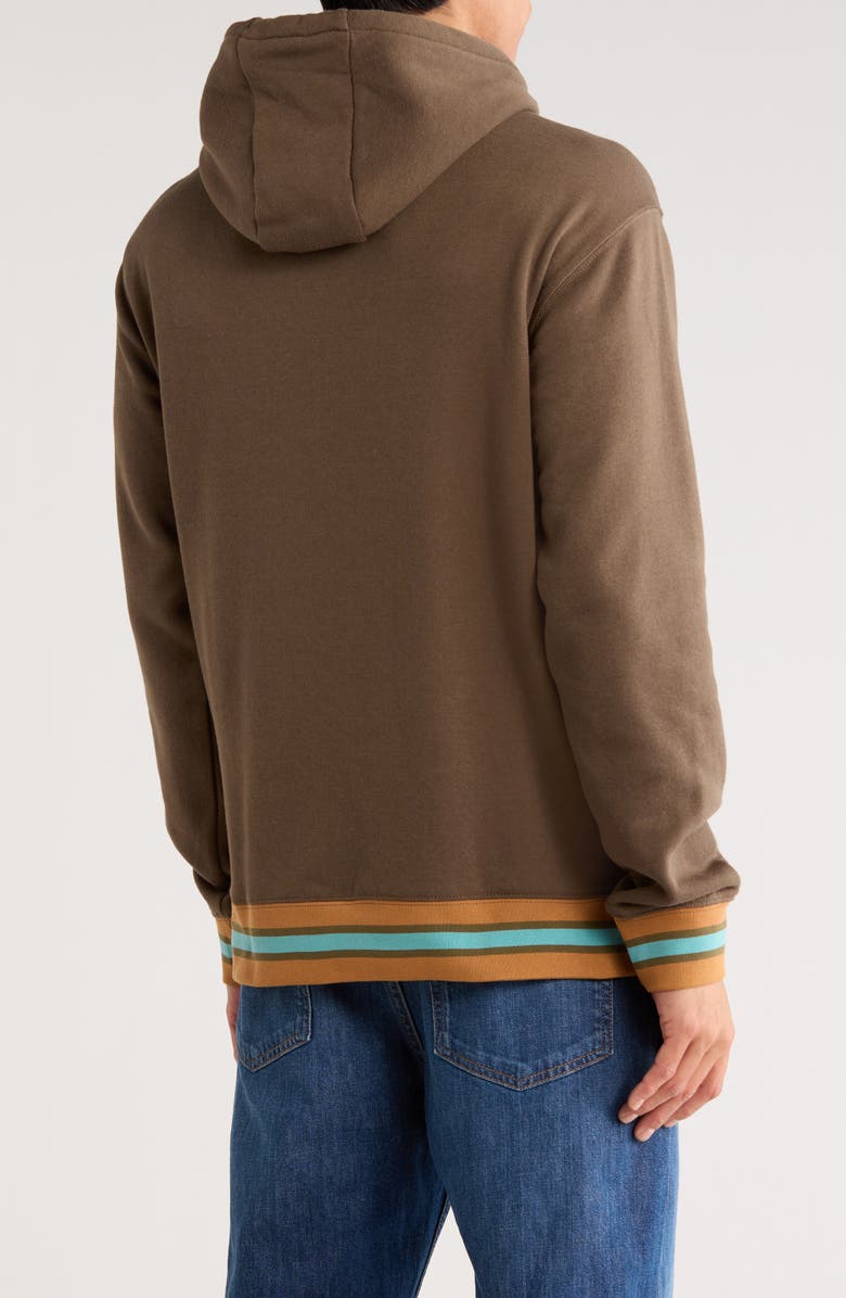 Quiksilver Dion Stripe Trim Hoodie, Alternate, color, Canteen