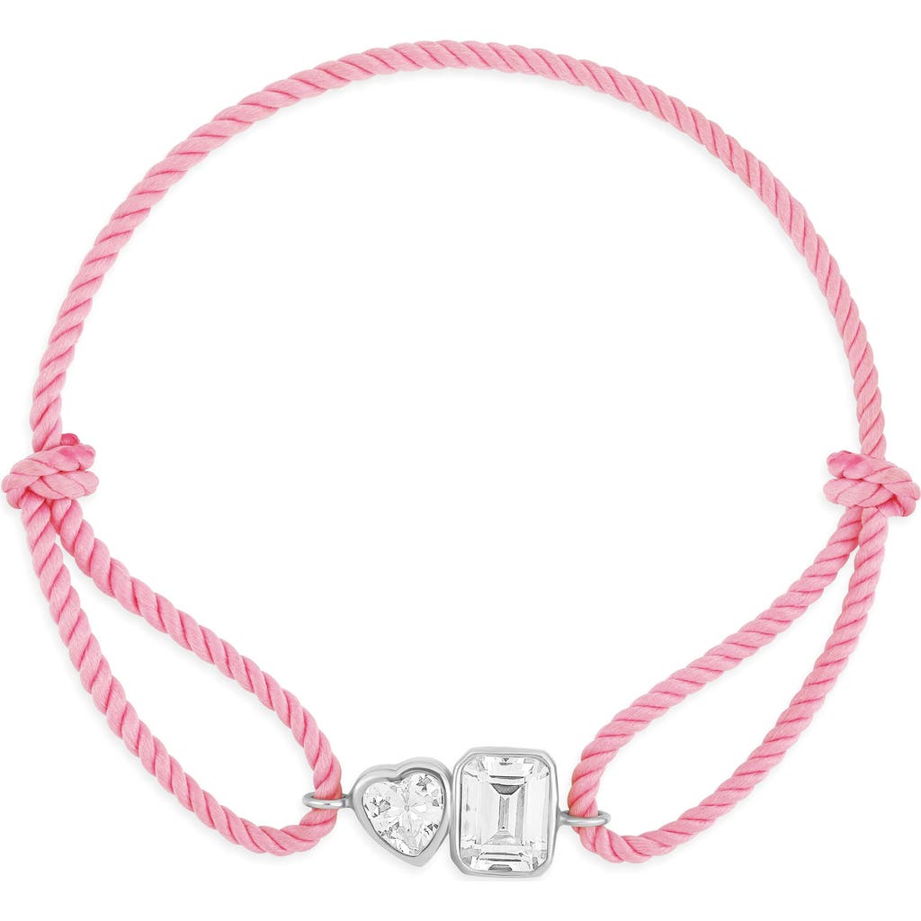 Shymi Cubic Zirconia Corded Slider Bracelet