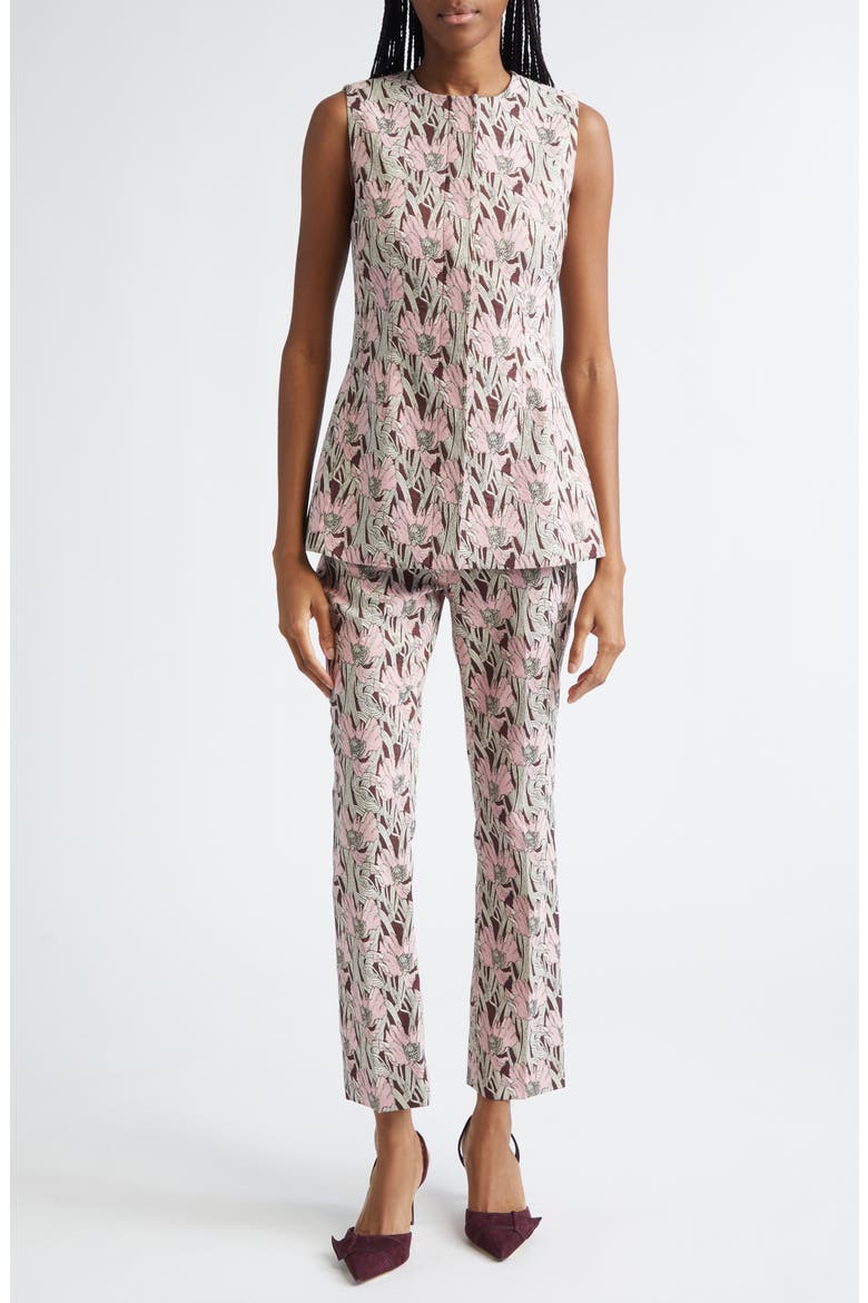 Jessup Floral Jacquard Vest, Alternate, color, RAISIN MULTI