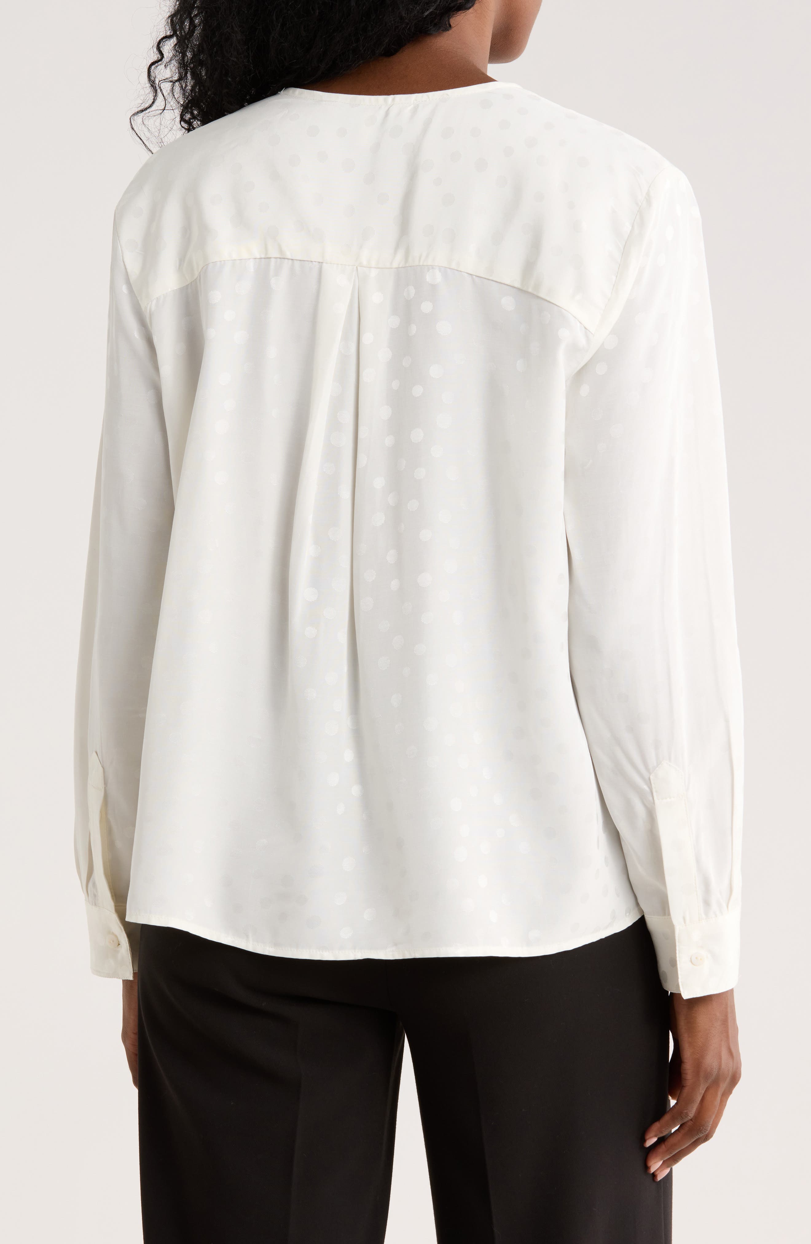 Dot Popover Woven Top - image 4