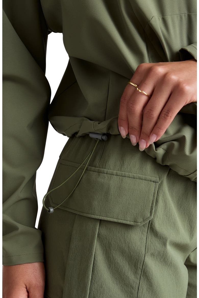 Cross Country Packable Jacket, Alternate, color, OLIVE BRANCH