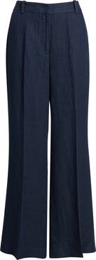 Elie Tahari The Ellie Linen Wide Leg Pants