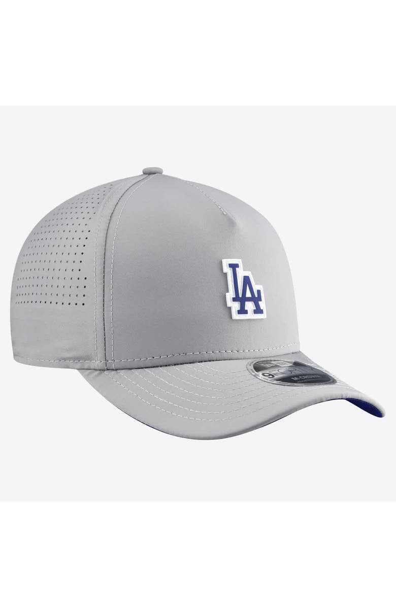 New Era Men's New Era  Gray Los Angeles Dodgers Micro Logo 9FORTY M-Crown A-Frame Adjustable Hat, Alternate, color, Gray