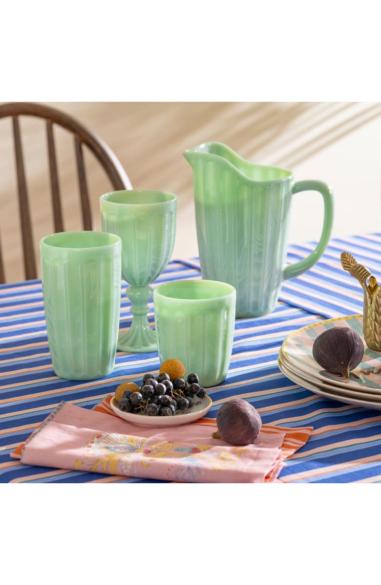 Zsa Zsa Zsu Henan Glass Water Glass 8 Oz. Set Of 4, Alternate, color, Green