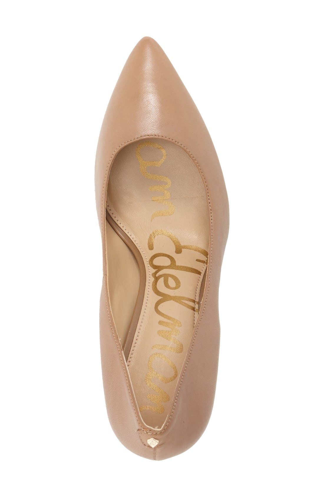 'Tristan' Pointy Toe Pump, Alternate, color, GOLDEN CARAMEL NAPPA LEATHER