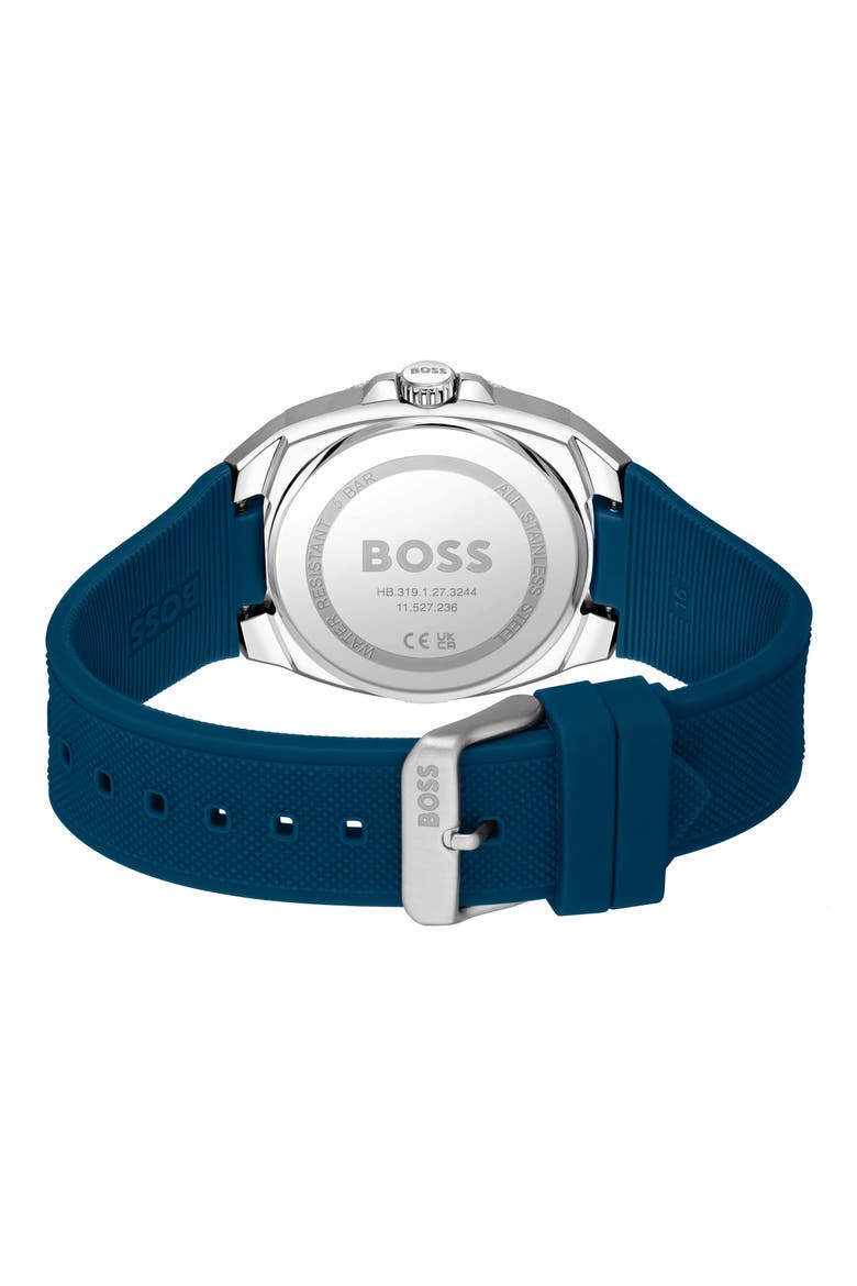 Walker Silicone Strap Watch, 41mm, Alternate, color, BLUE
