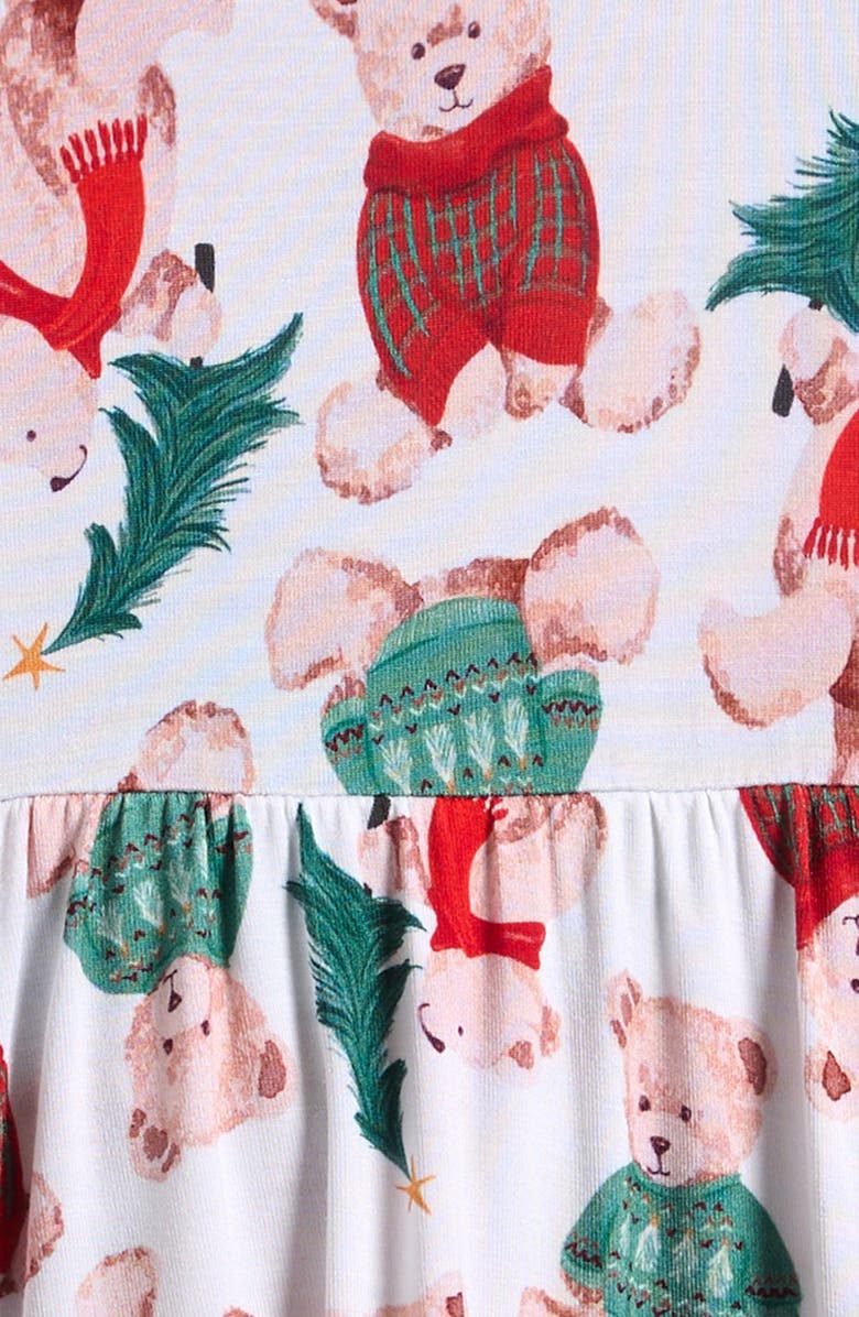 Posh Peanut Ruffle Long Sleeve Skirted Bodysuit, Alternate, color, White