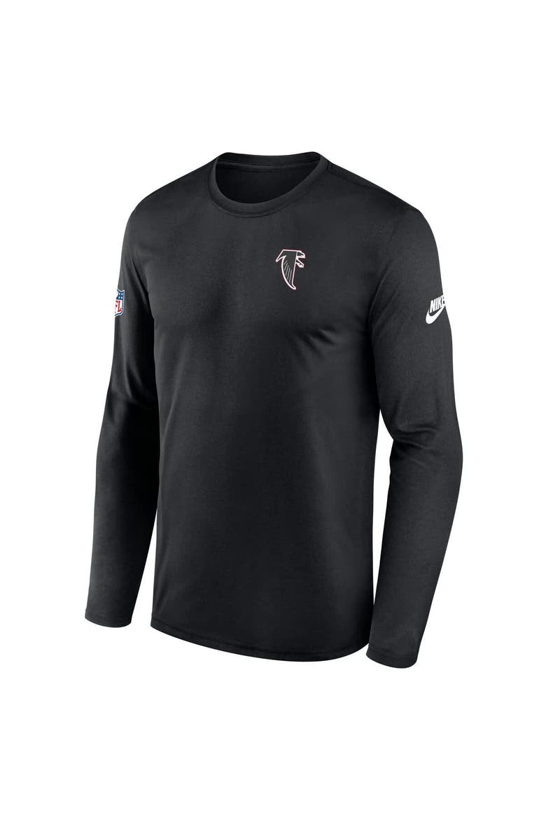 Men's Nike Black Atlanta Falcons Legend Small Logo Performance Long Sleeve T-Shirt, Alternate, color, Black