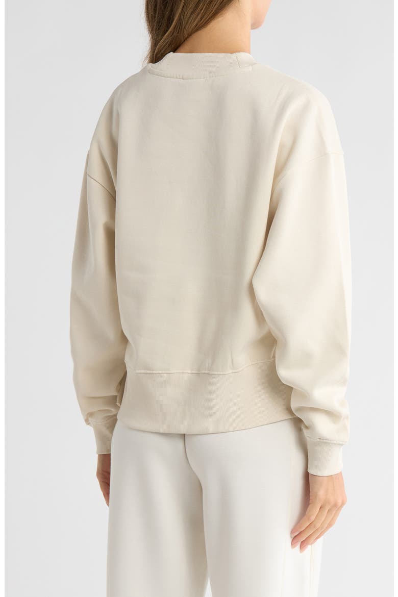 Essential V-Neck Sweatshirt, Alternate, color, ALPINE SNOW