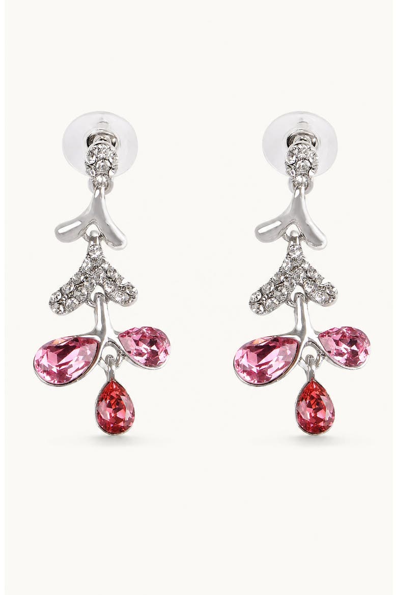 Elegant Sparkling Gem Drop Earrings, Main, color, Pink