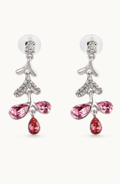 Elegant Sparkling Gem Drop Earrings