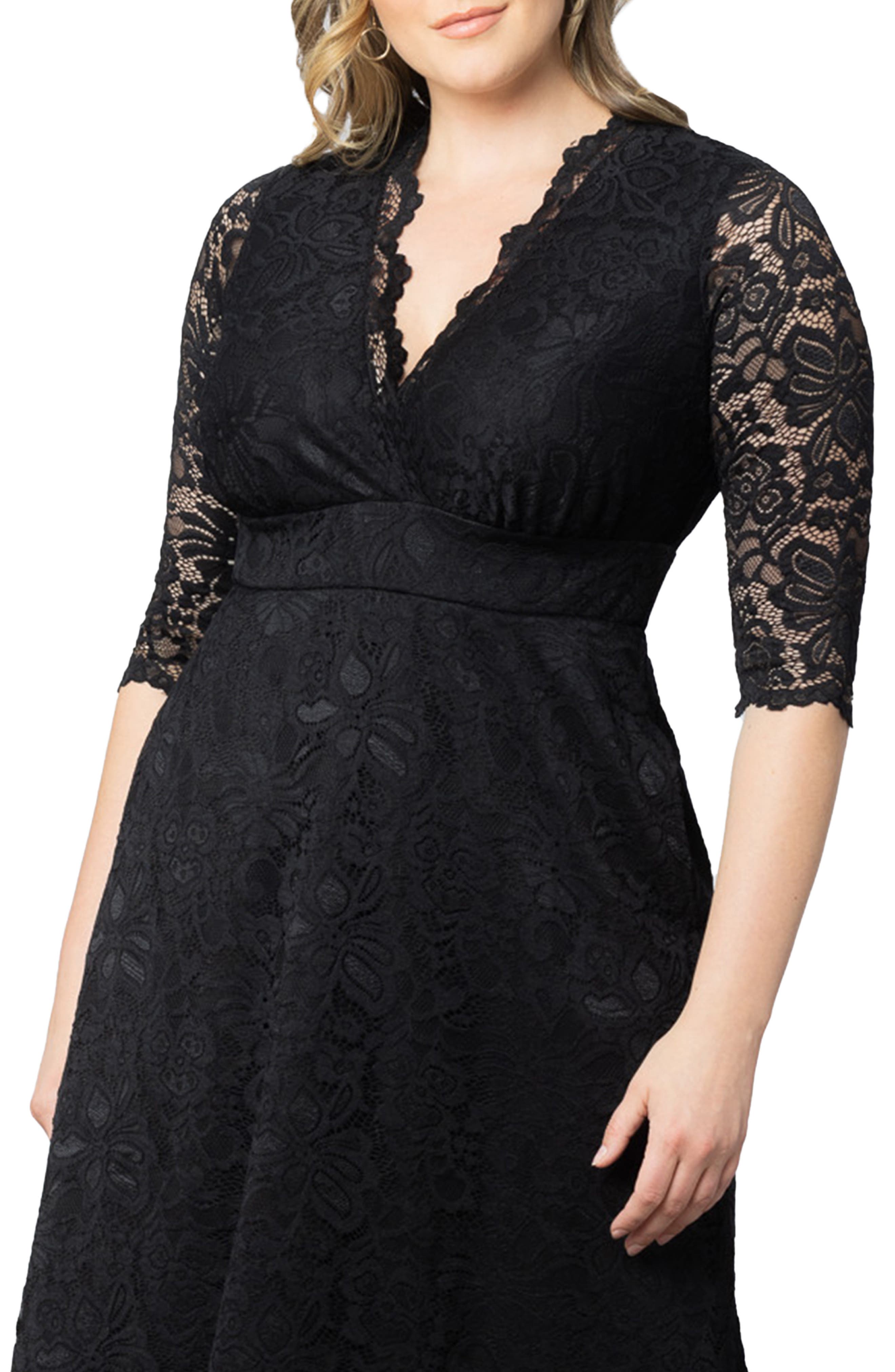 kiyonna black lace dress Mon Cherie Lace Dress